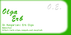 olga erb business card